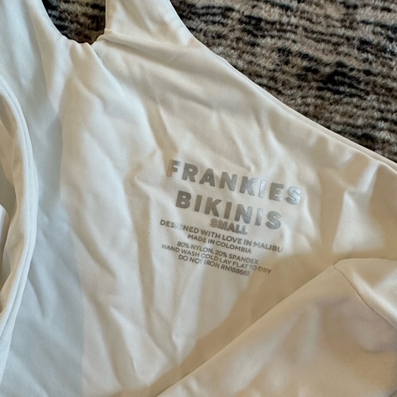 Frankie’s Bikinis Makie One Piece White Swimsuit - Picture 3 of 7